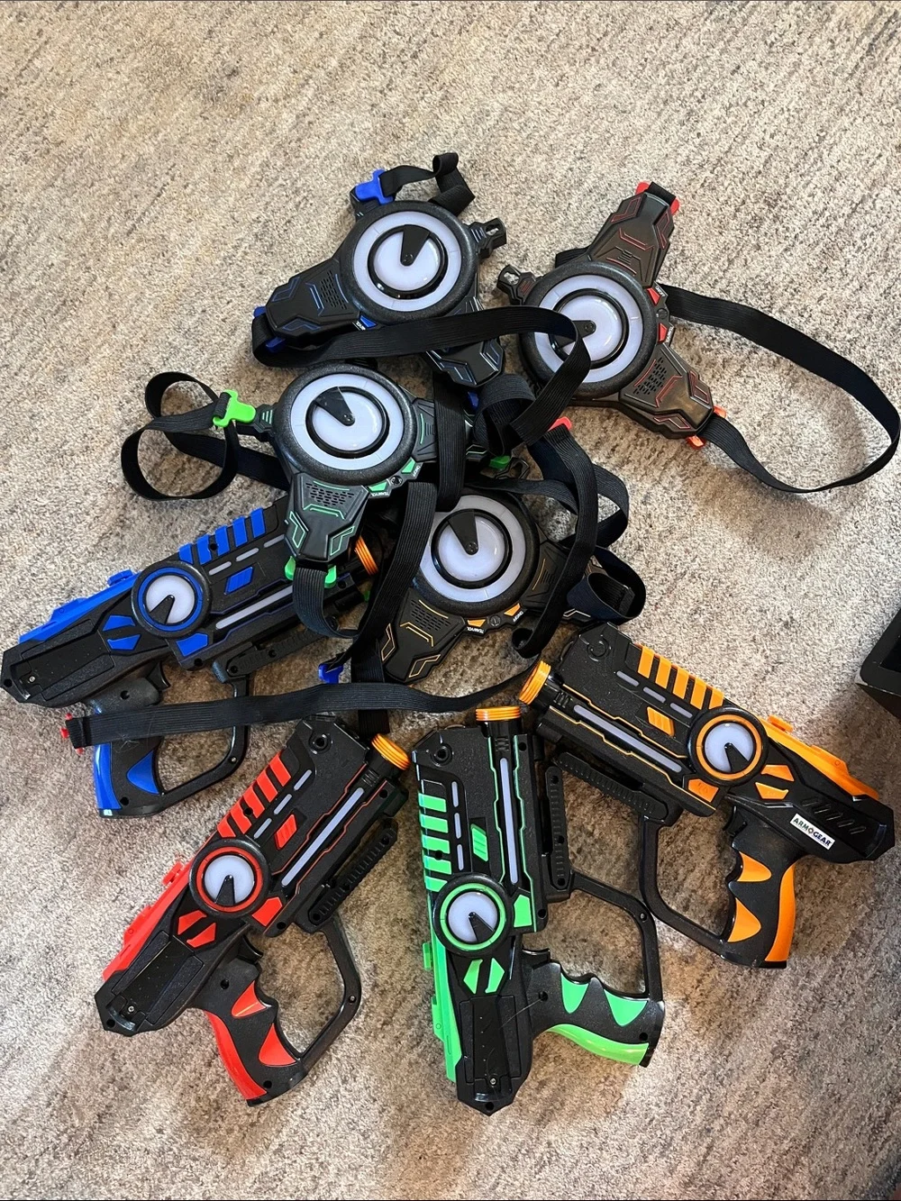 Multicolor Electronic VR-Style Laser Tag Gun Set — Red, Blue, Green, Orange